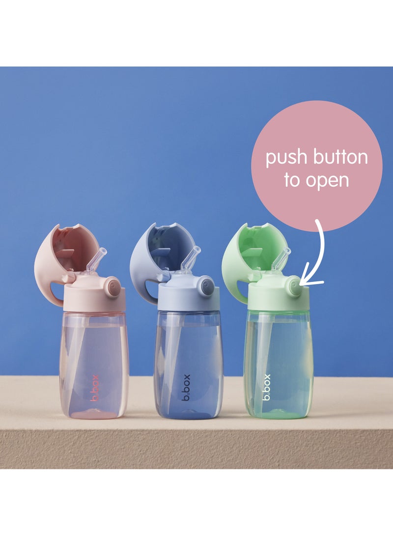 b.box زجاجة شرب وماء للأطفال - بلش، زجاجة سهلة الإمساك وغطاء مانع للتسرب، تصميم لطيف مناسب للأطفال، قشة قابلة للطي، 450 مل/15 أونصة - Image 5
