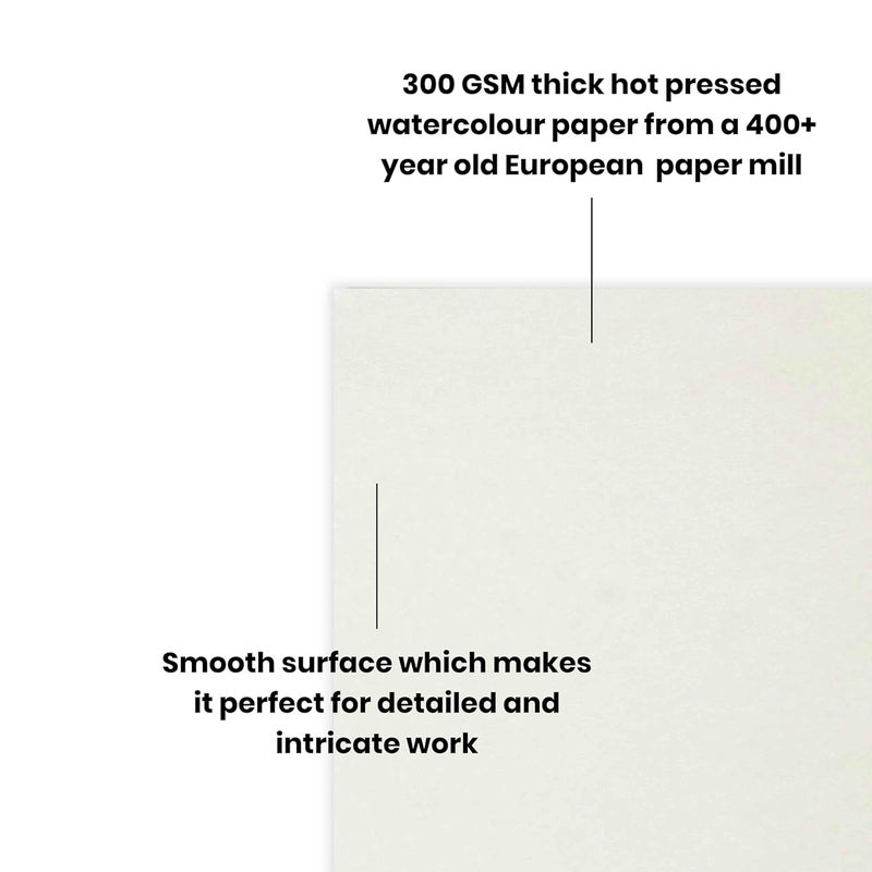 Scholar Watercolour Hot Pressed Loose Sheets (300 GSM) (A3) - Image 3