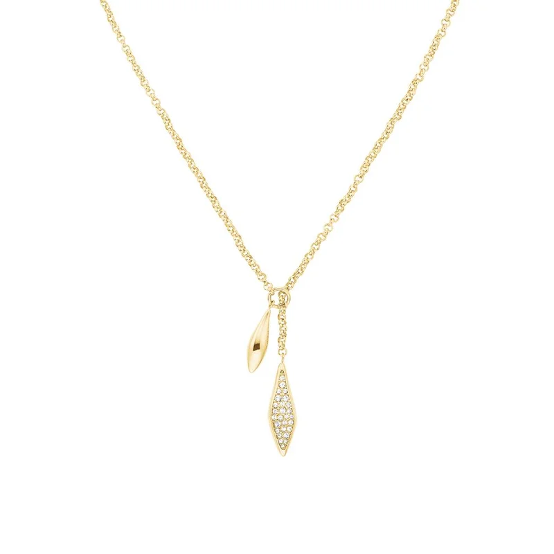 Rosefield  Rosefield Pave Gold Leaf + Lariat Set for Women | Best Price UAE