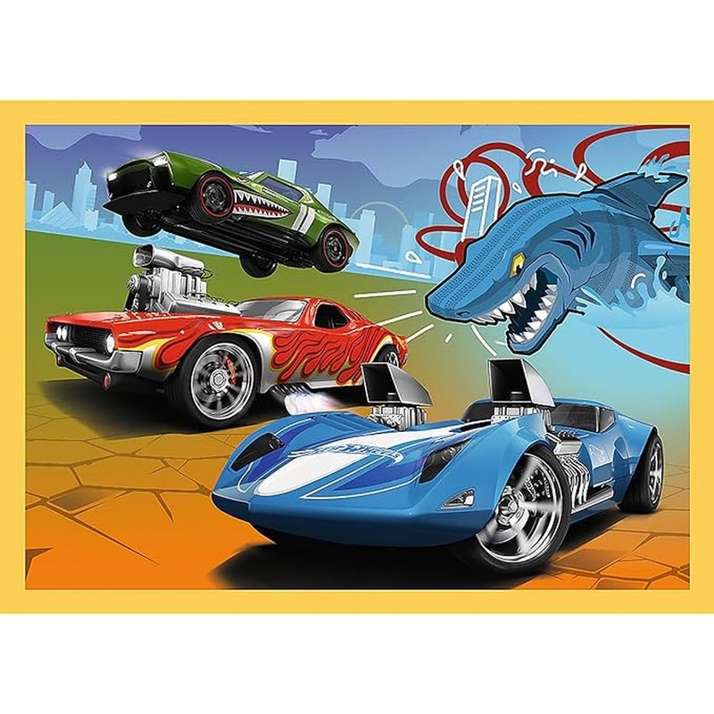 Trefl - Hot Wheels Vehicles 4 in 1 Puzzle (35+48+54+70) Pieces - 34627 - Image 4