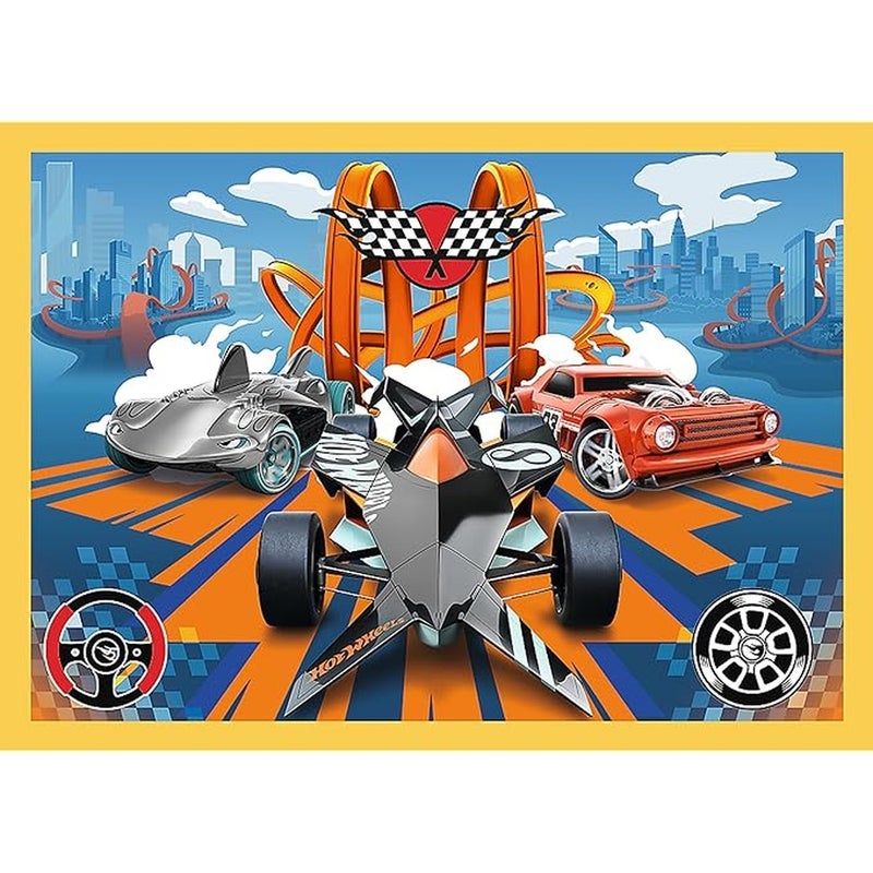 Trefl - Hot Wheels Vehicles 4 in 1 Puzzle (35+48+54+70) Pieces - 34627 - Image 2