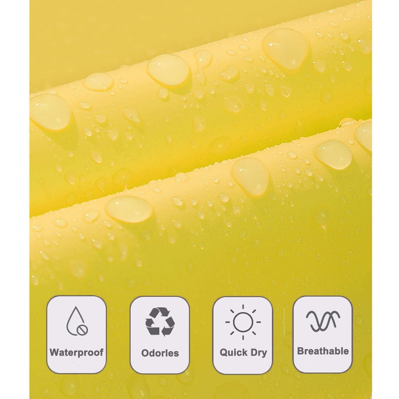 Fewlby Kids Raincoats for Girls Boys Waterproof Rain Jacket Cartoon Dinosaur Children Toddler Rain Wear Children Rain Poncho L Size 5-6 Years - Image 5