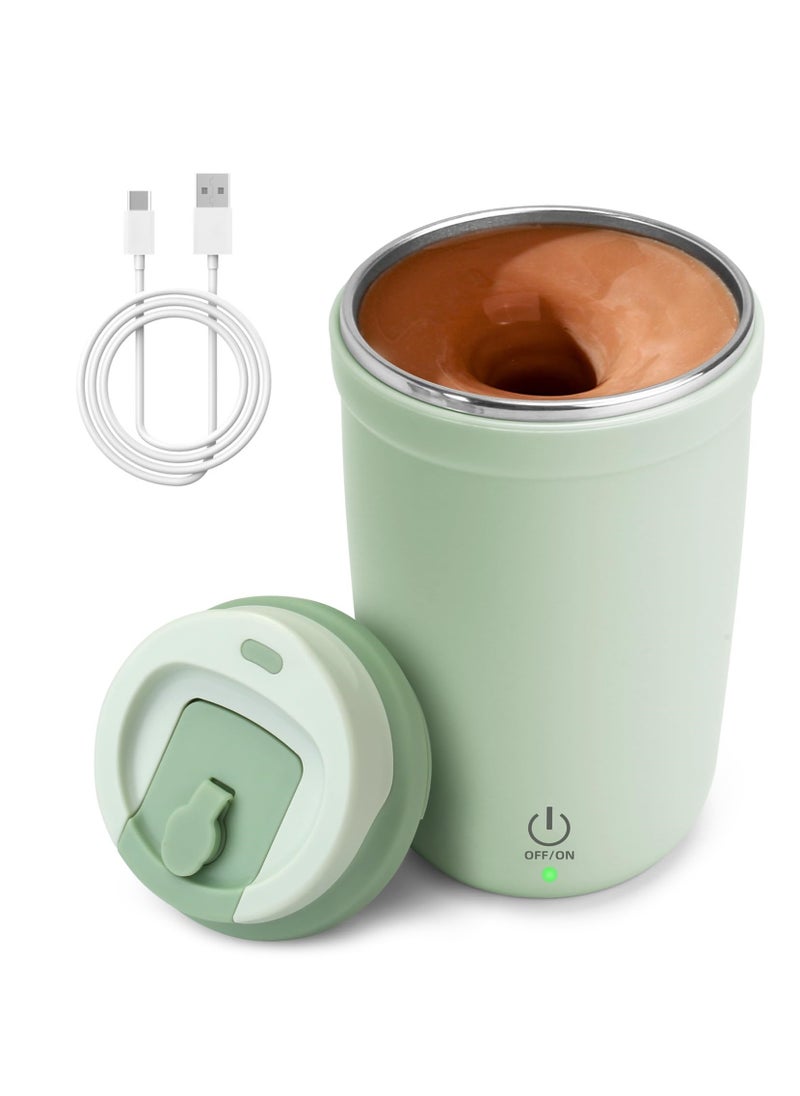XiuWoo Portable Auto Stirring Cup, Rechargeable Automatic Magnetic Self Stirring Coffee Mug, Electric High-Speed Mixing Cup,316 Stainless Steel Interior, for Coffee Milk Protein Powder at Home Office Travel  - Image 1