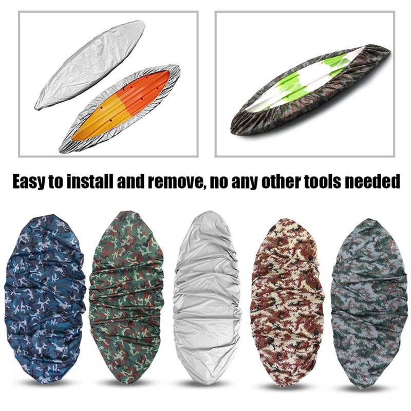 4.5m Waterproof UV Sun Protection Storage Dust Cover for 3.6-4m Kayak Boat Canoe(Gray) - Image 3