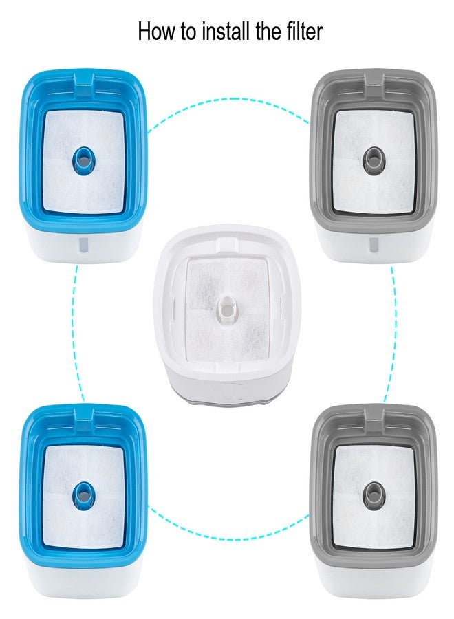 Wonder Creature Cat Water Fountain Filter, Square Cat Fountain Replacement Filters, 8 Carbon Filters Pack - Image 5