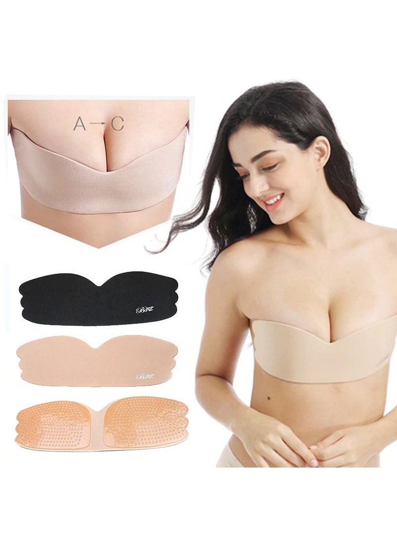 Soft Silicone Bra For Women Self Adhesive Strapless Backless Bra - Image 1