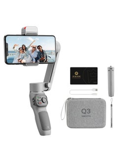 Zhiyun Zhiyun Smooth Q3 Combo, Handheld 3-Axis Smartphone Gimbal Stabilizer with Grip Tripod LED Fill Light Protective Case Foldable Phone for iPhone & Android  - Image 1