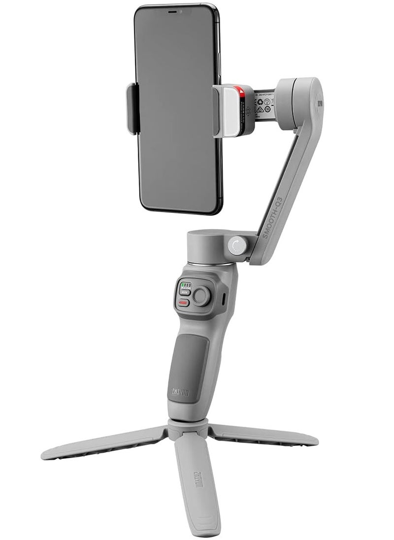 Zhiyun Zhiyun Smooth Q3 Combo, Handheld 3-Axis Smartphone Gimbal Stabilizer with Grip Tripod LED Fill Light Protective Case Foldable Phone for iPhone & Android  - Image 2