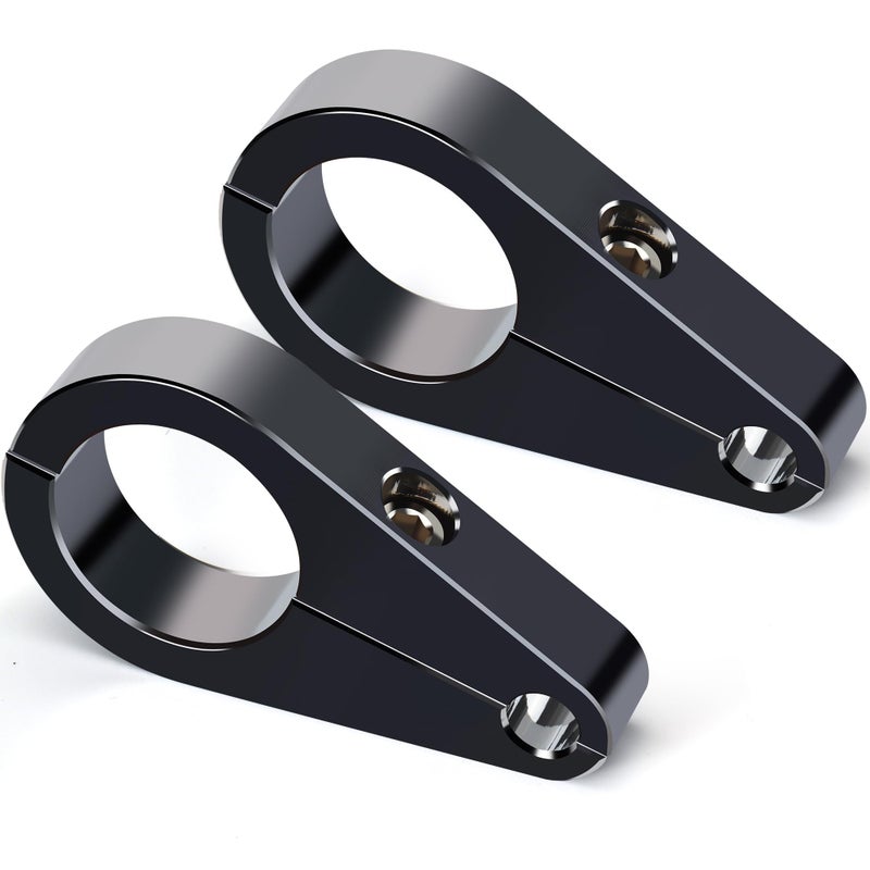 MoKitDora 125 Handlebar or Frame Mount Clutch Throttle Cable Clamp or Brake Line Clips for Harley 2 Pack Black