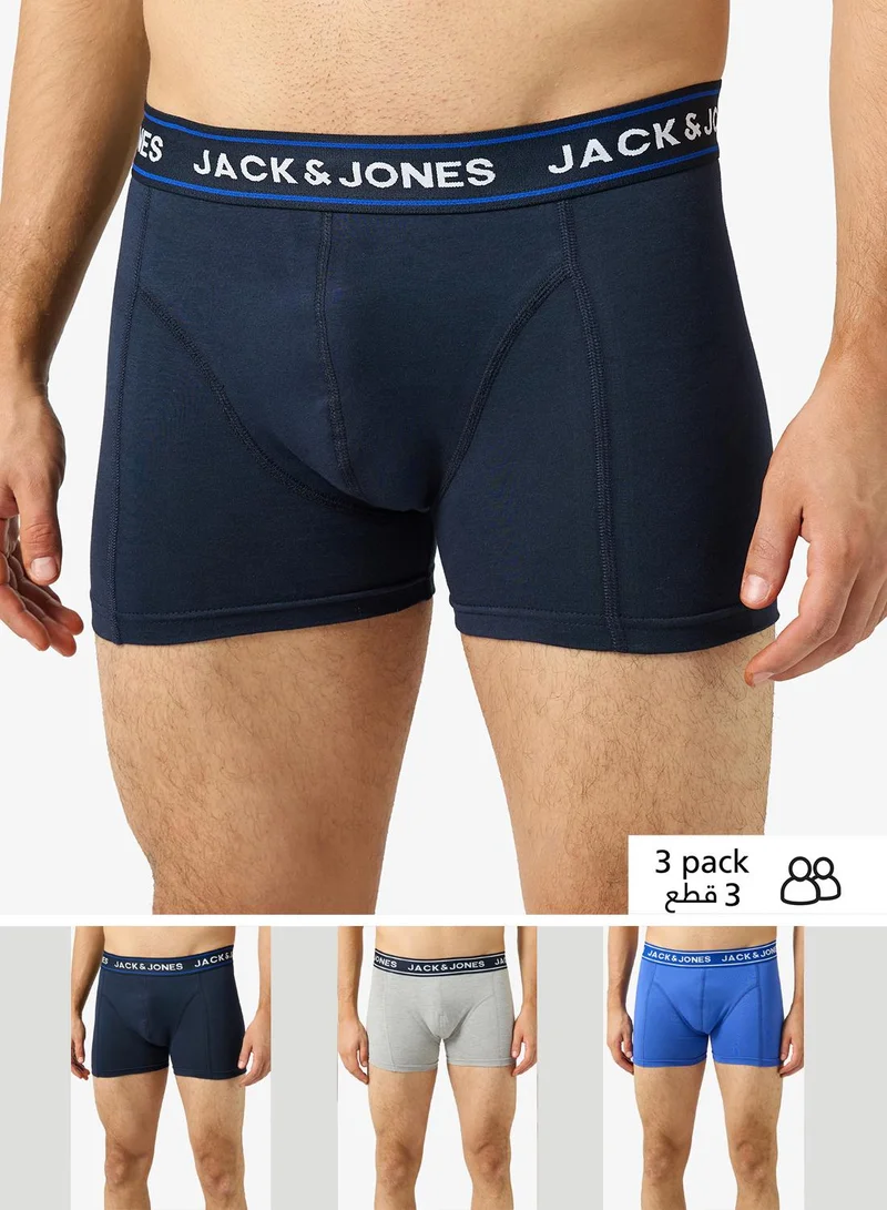 JACK & JONES 3-Pack solid trunks