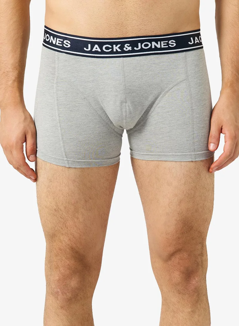 JACK & JONES  3-Pack solid trunks for Men | Best Price UAE