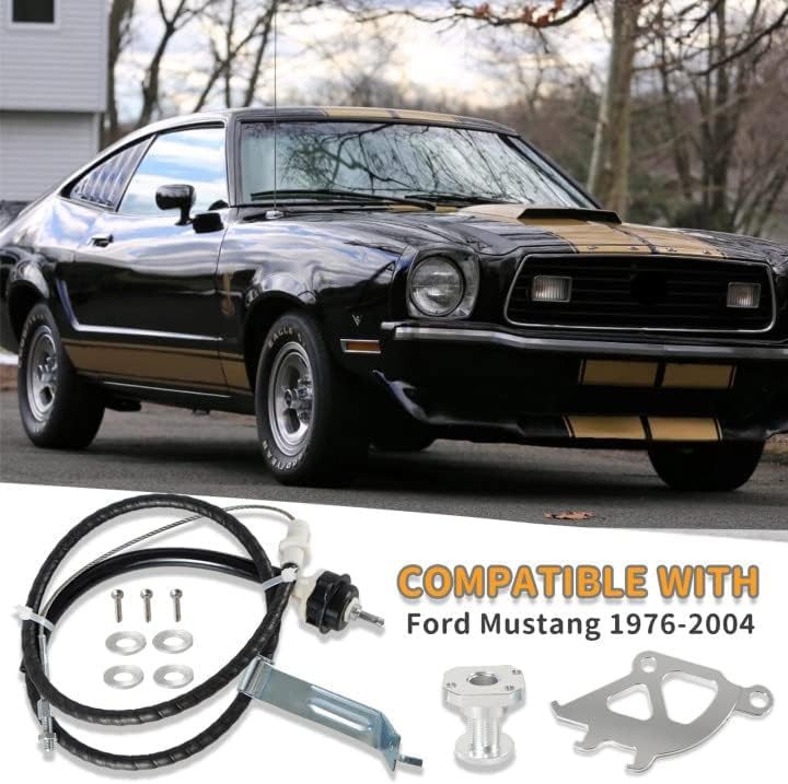 YESHMA Clutch Cable Kit & Triple Hook Clutch Quadrant & Firewall Adjuster Kit for 1996-2004 Ford Mustang - Image 2