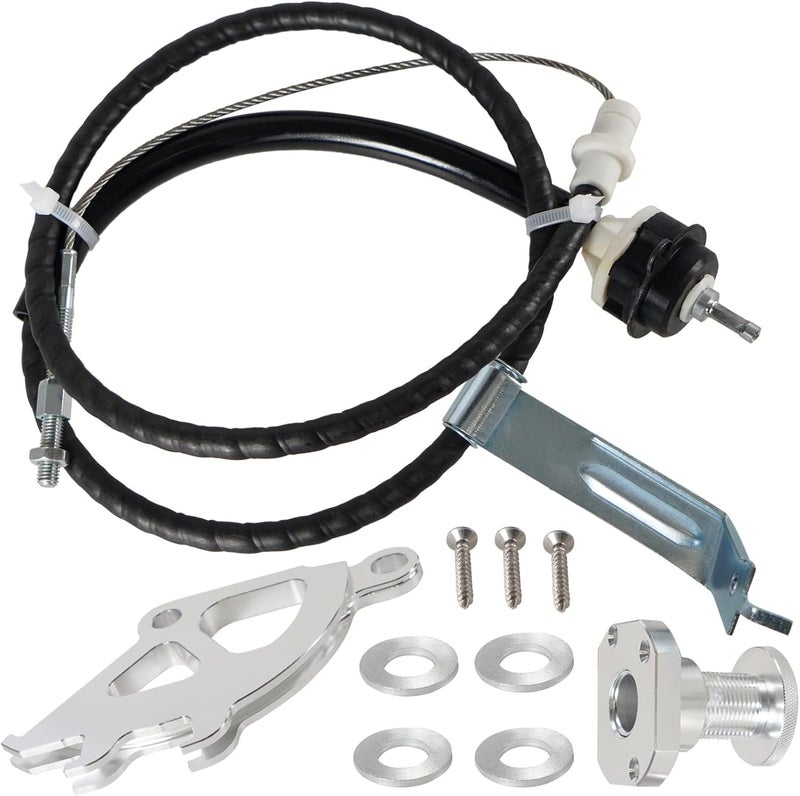 YESHMA Clutch Cable Kit & Triple Hook Clutch Quadrant & Firewall Adjuster Kit for 1996-2004 Ford Mustang - Image 1