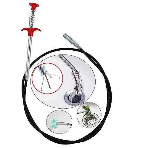 1181 Inch Drain Clog Remover Grabberable Pick Up Tool 4 ClawsShower Hair Clog RemoverDrain Snake Grab Trash Hair Clogs from SinkDownspout Tube Hose Drain Cleaning Litter Pick