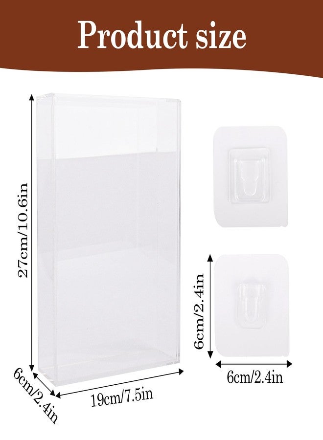 Klmnop Clear Acrylic Display Case for Bible, 4mm Thick Wall Mount Vertical & Horizontal Display Case, Book Organizer Box to Protect Collectible Books, Family Old Bible, DVD, 10.63 x 7.48 x 2.36 inch - Image 2