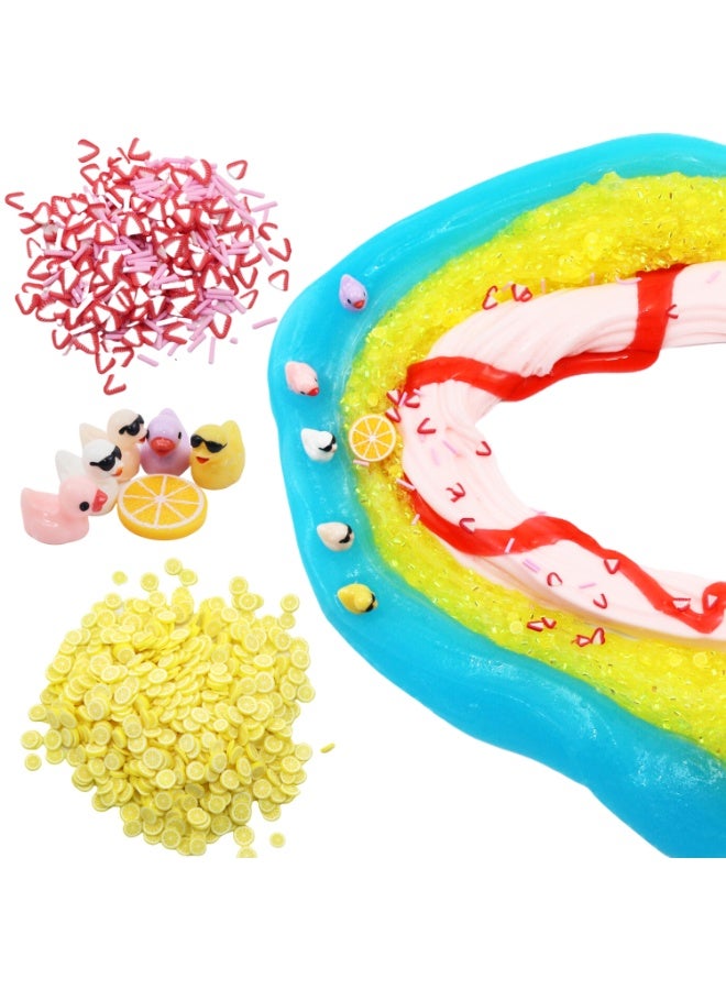 سيمدو مجموعة سلايم بثلاث عبوات بموضوع الحلويات – سلايم ناعم وشفاف وكريمي مع زينة، لعبة حسية غير لاصقة للأطفال، هدية عيد ميلاد - Image 3