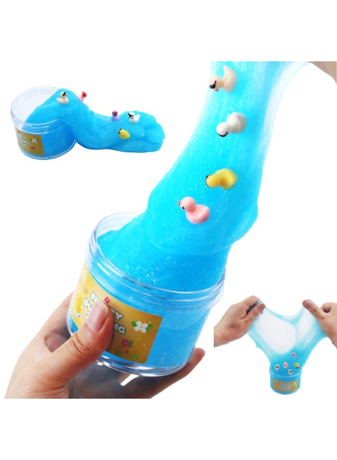 سيمدو مجموعة سلايم بثلاث عبوات بموضوع الحلويات – سلايم ناعم وشفاف وكريمي مع زينة، لعبة حسية غير لاصقة للأطفال، هدية عيد ميلاد - Image 2