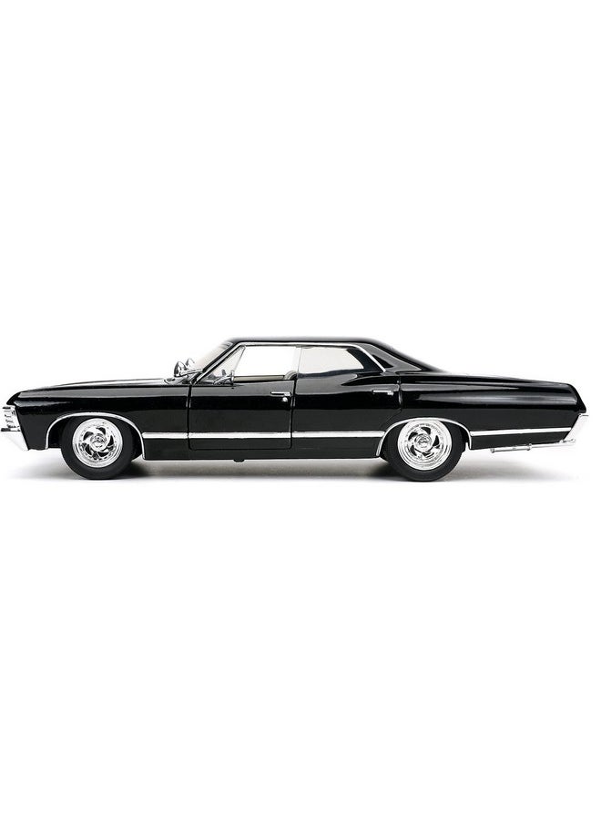 Jada Toys Jada Toys 253255037 Supernatural Dean Winchester, 1967 Chevy Impala Sport Sedan, Doors + Boot + Moter Cover to Open, Scale 1:24, Black, One Size  - Image 3