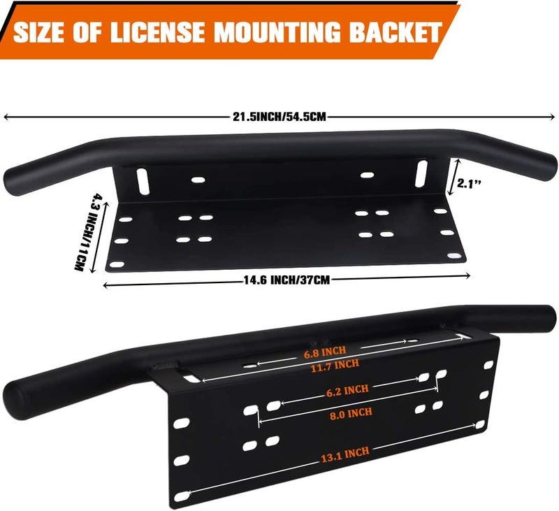 Chelhead License Plate Frame Mounting Bracket with 20 Inch 126W Led Light Bar 6000K Spot Flood Combo Beam Off Road Lights Driving Lights Compatible for Almost All car Jeep Truck Pickup SUV 4x4 - Image 3