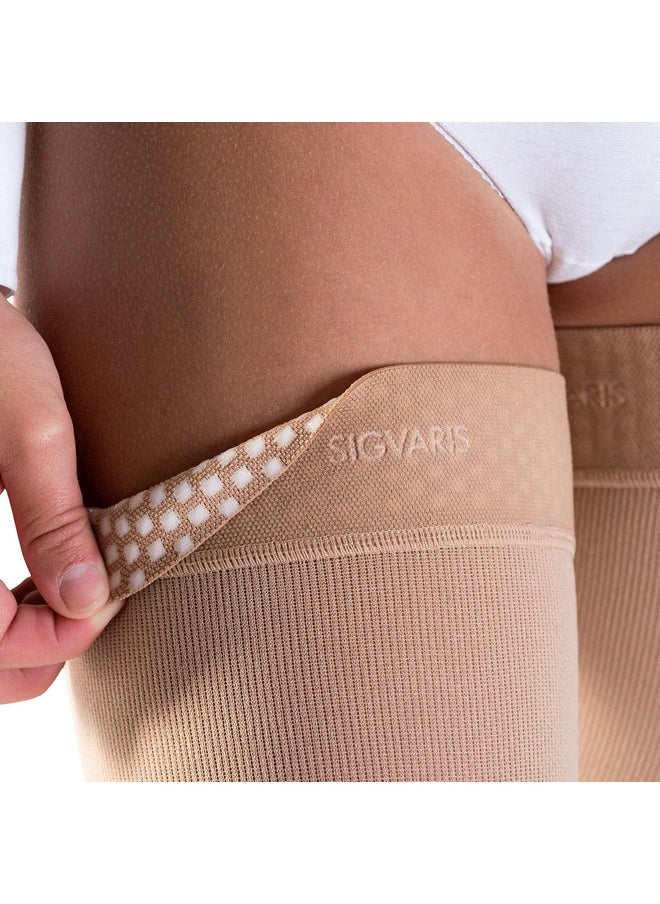 sigvaris - SIGVARIS Medical Compression Stockings - Cotton - Class 2 - Thigh length - For Men and Women (S - Long) - Image 1