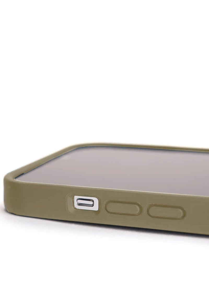 Wtech - PU Silicone Slim Rubber Hand Grip Case Cover For Apple iPhone 14 Light Brown - Image 1