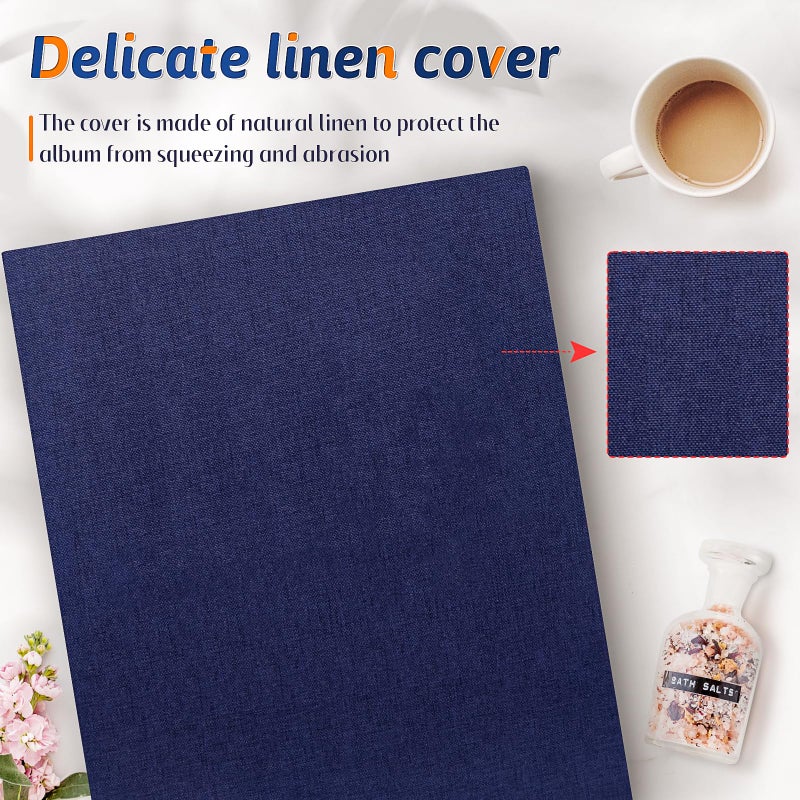 Popotop Photo Album 4x6 1000 Pockets for Wedding Gifts Linen Hardcover Picture Albums for Family Anniversary Baby Vacation Pictures - Image 2