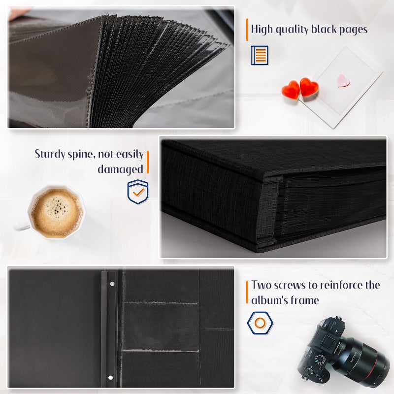 Popotop Photo Album 4x6 1000 Pockets for Wedding Gifts Linen Hardcover Picture Albums for Family Anniversary Baby Vacation Pictures - Image 4