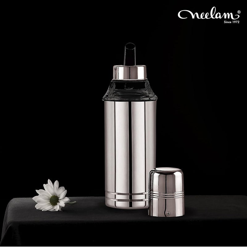 neelam Stainless Steel Oil Bottle 1000 ml – Durable and Elegant Storage Container for Oil, Vinegar, and Other Liquids, Leak-Proof Design, Ideal for Kitchen Use and Daily Cooking Needs. - Image 4