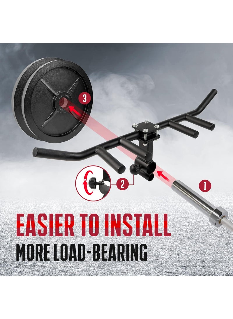 Yes4All Yes4All 550LBS MultiGrip Rowing Landmine Handle T Bar LAT Viking Press fits 1  2 Bar Sturdy Design Easy to Install  - Image 5