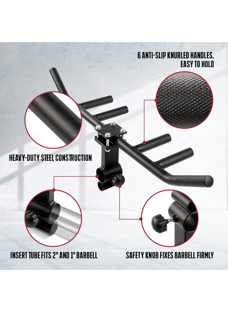 Yes4All Yes4All 550LBS MultiGrip Rowing Landmine Handle T Bar LAT Viking Press fits 1  2 Bar Sturdy Design Easy to Install  - Image 2
