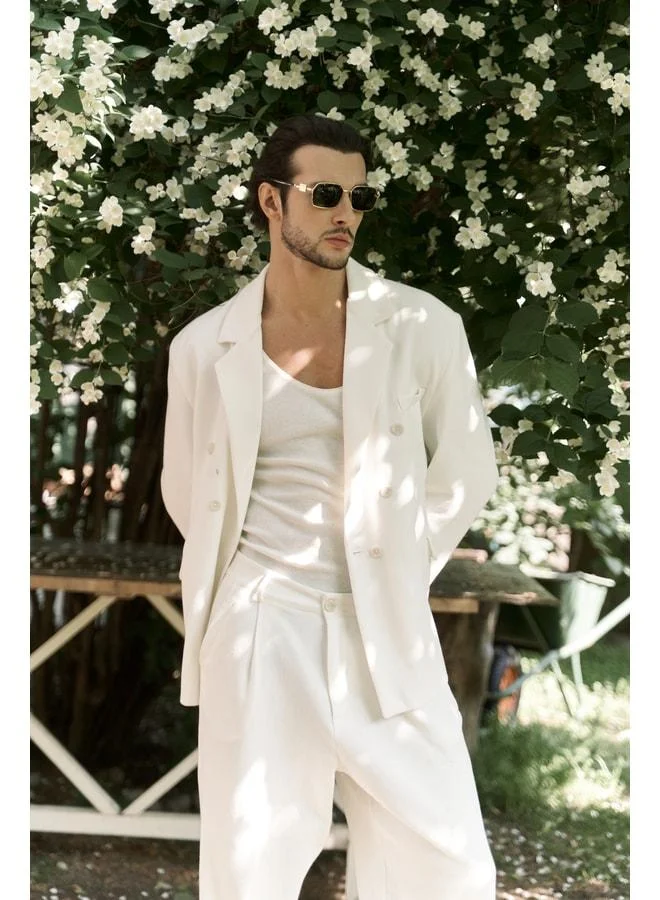 Bohemai Ayyubay Cream Men's Blazer Jacket