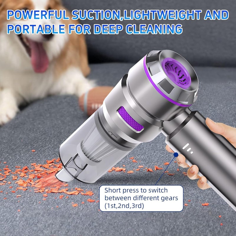 Higoom Handheld Vacuum Cleaner - 19000Pa Powerful Cordless Mini Vacuum with Brushless Motor - Image 2