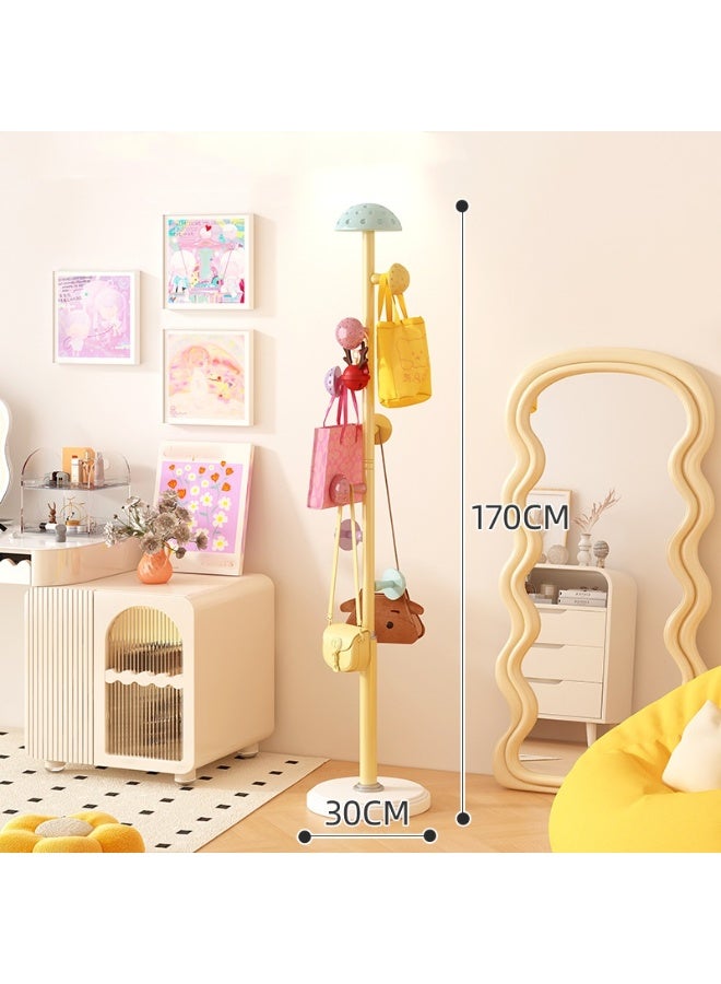 XICEN Mushroom Coat Rack for Kids, Metal Coat Tree Stand with 7 Hooks and 2 Adjustable Height, Easy to Assemble Coat Tree Stand Clothes Hanger for Nursery, Entryway, Hallway, Bedroom - Image 1