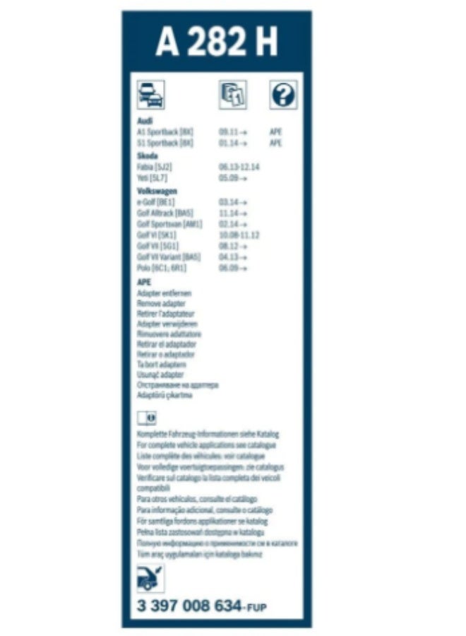 بوش مساحة خلفي بوش ايروتوين مقاس 11 بوصة - A282H Golf 6 / Golf 7 - Image 2