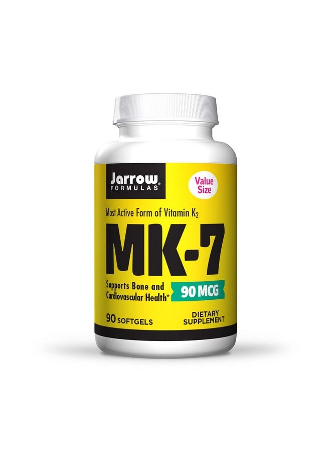 jarrow formulas Mk7 90 Mcg 90 Softgels Superior Vitamin K Product For Building Strong Bones Supports Heart & Cardiovascular Health 90 Servings - Image 1