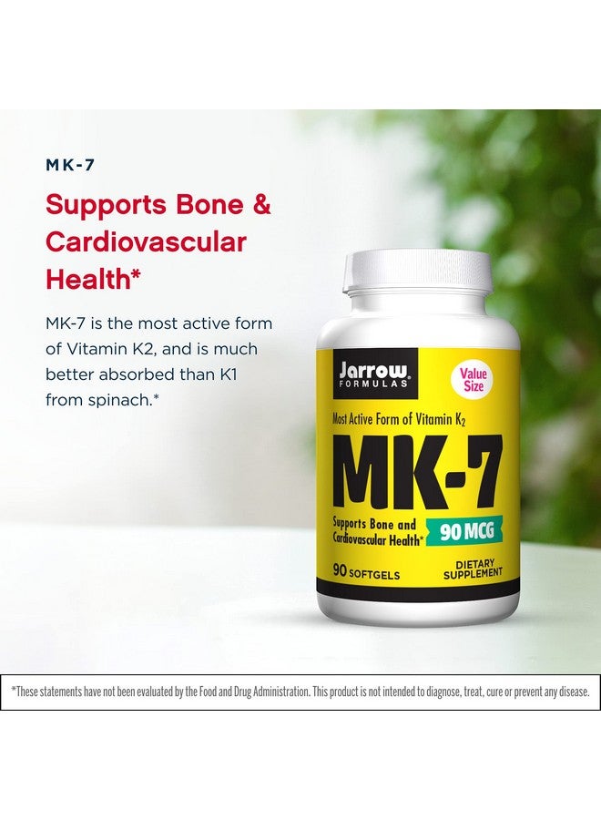 jarrow formulas Mk7 90 Mcg 90 Softgels Superior Vitamin K Product For Building Strong Bones Supports Heart & Cardiovascular Health 90 Servings - Image 4