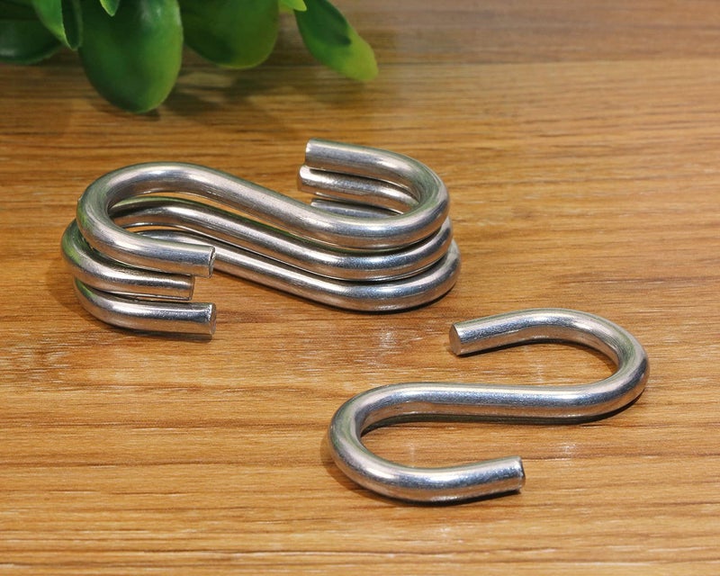 Shapenty Stainless Steel Heavy Duty S Shaped Hooks Hanging Utility Hooks for Plants Hanger Kitchen Utensils Pots Pans Clothes Jeans Bags Bathroom Gardening Tool, 4PCS (2 Inch) - Image 5