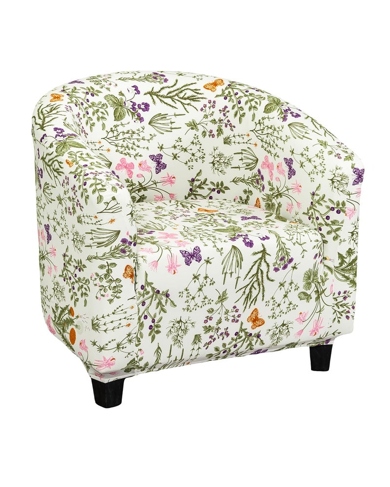 NILUOH Club Chair Slipcover 1-Piece Soft Stretch Barrel Chair Covers Tub Chair Cover Spandex Armchair Covers Furniture Protector for Bar Counter Living Room,Color 07 - Image 1