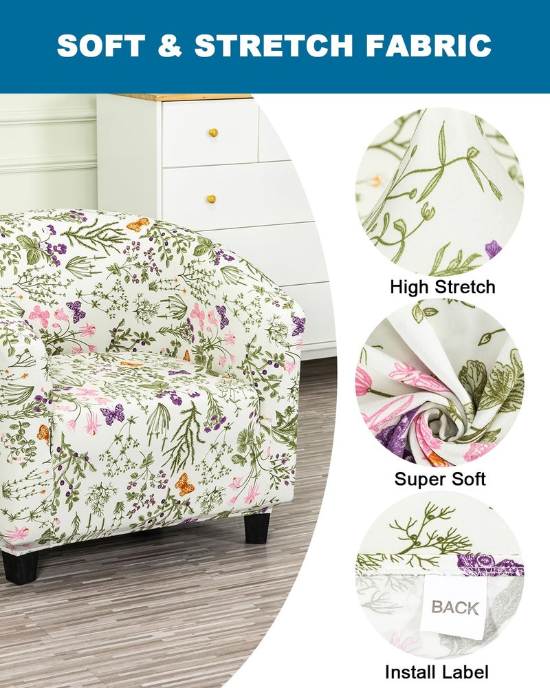 NILUOH Club Chair Slipcover 1-Piece Soft Stretch Barrel Chair Covers Tub Chair Cover Spandex Armchair Covers Furniture Protector for Bar Counter Living Room,Color 07 - Image 3