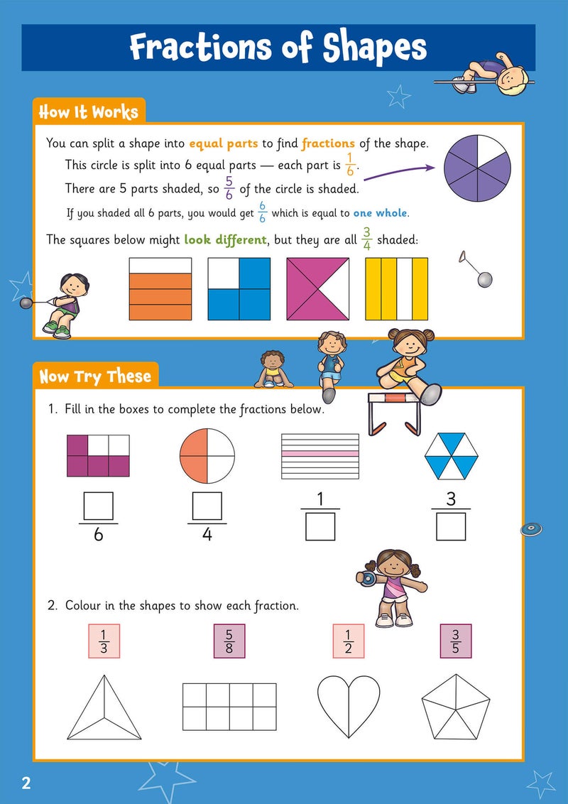 Fractions Maths Activity Book for Ages 7-8 (Year 3) - Image 3