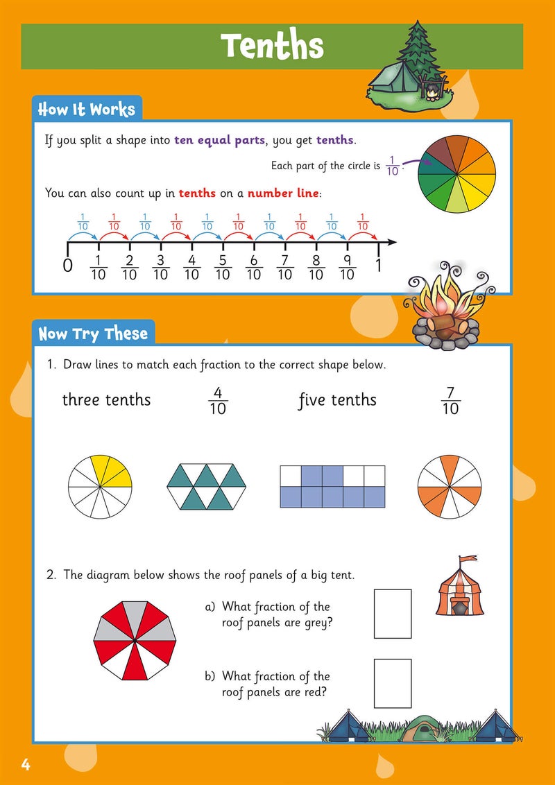 Fractions Maths Activity Book for Ages 7-8 (Year 3) - Image 5