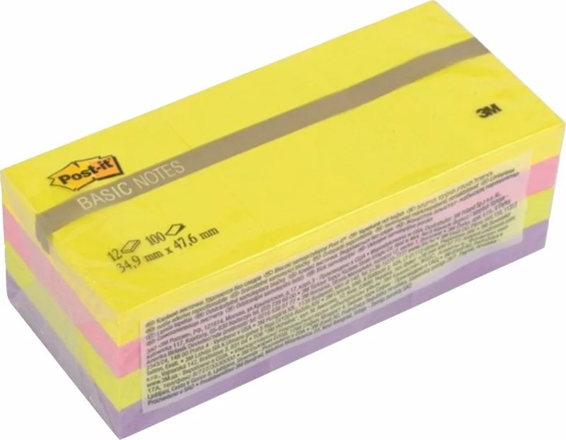 ثري ام Post It Basic Notes Set Colorful and Yellow