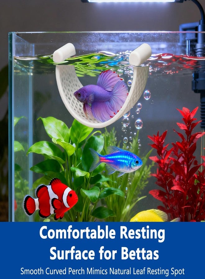 YAFIYGI Betta Fish Hammock White Floating Bed for Tank and Aquarium Decor Minimalist Betta Fish Hideout Rest Bed for Beta Fish Hide and Relax in Low Flow Tanks - Image 4