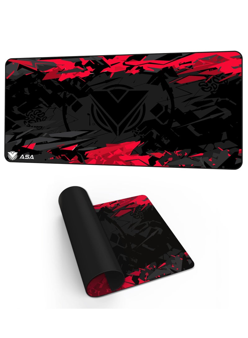 ASA Extended Mouse Pad 90x40cm Non-Slip Rubber Base with Stitched Edges, Smooth Cloth Surface, Waterproof  - Image 1