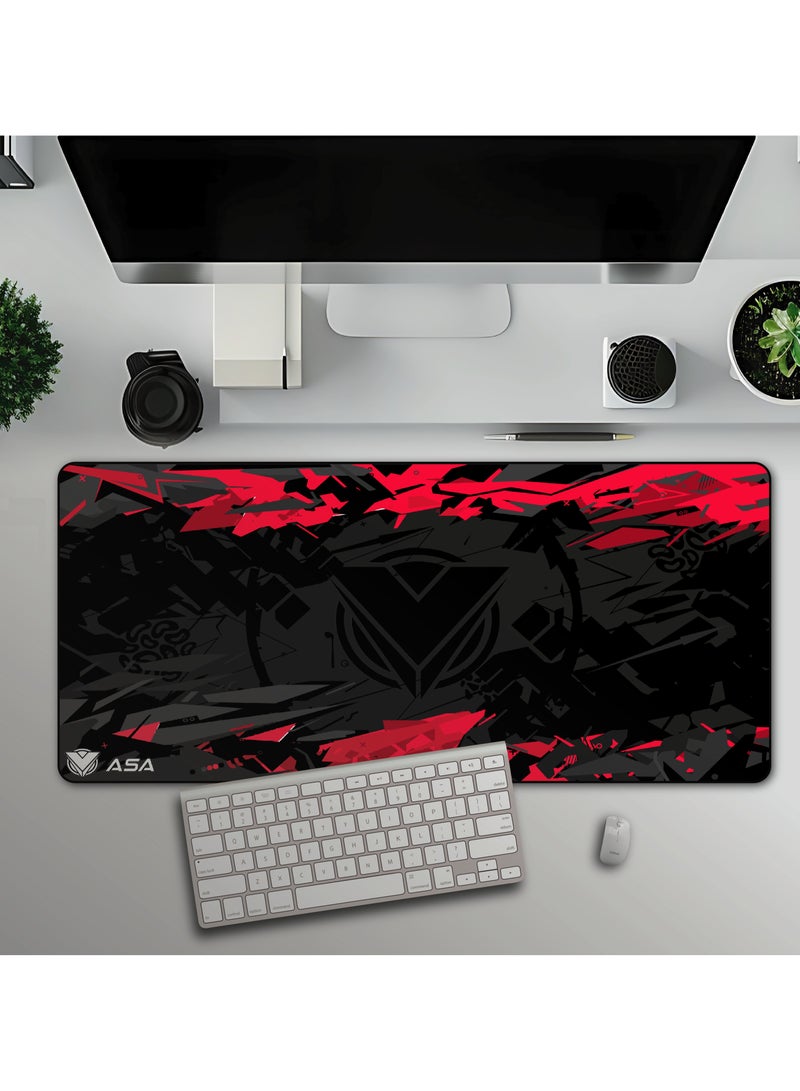 ASA Extended Mouse Pad 90x40cm Non-Slip Rubber Base with Stitched Edges, Smooth Cloth Surface, Waterproof  - Image 2