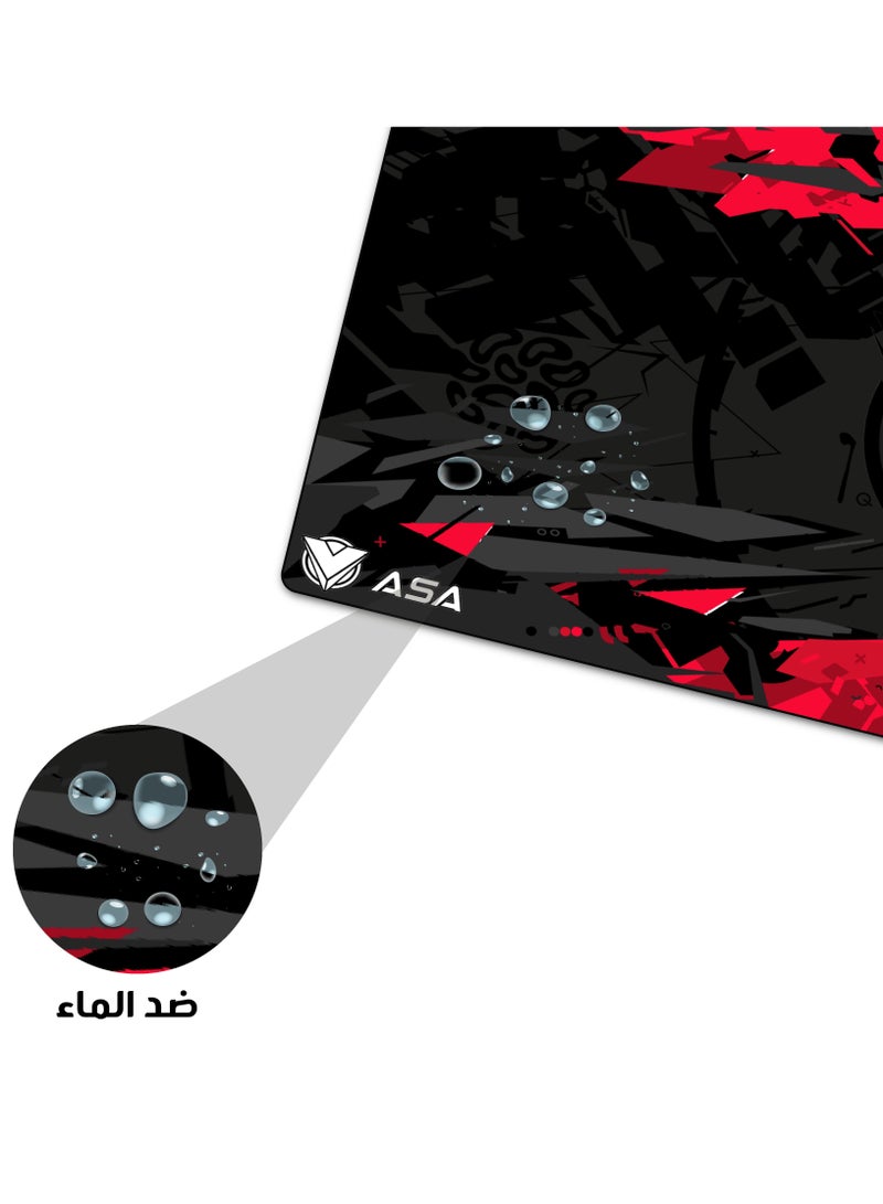 ASA Extended Mouse Pad 90x40cm Non-Slip Rubber Base with Stitched Edges, Smooth Cloth Surface, Waterproof  - Image 4