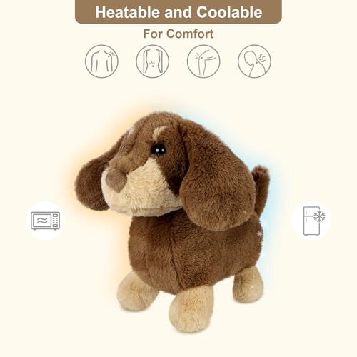 SuzziPals Heatable Coolable Dachshund Stuffed Animals Cute Microwavable Heating Pad Plushies for Soothing Relaxation Plush Dachshund Toys Dog Plush Toy Gifts - Image 5
