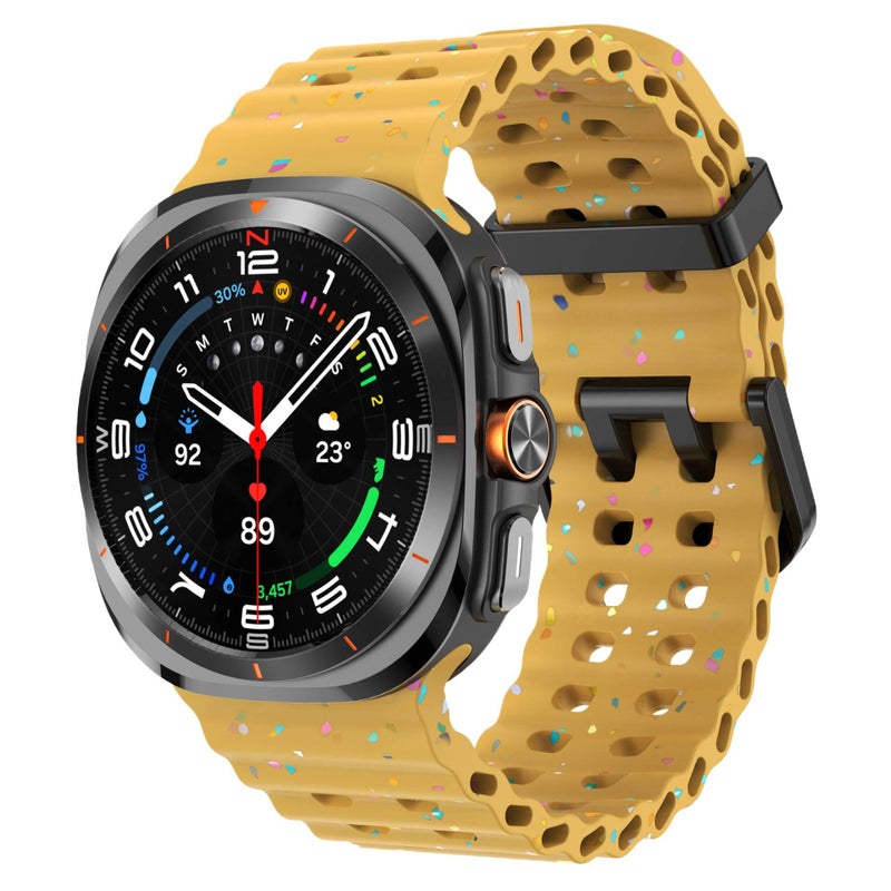 سوار ساعة ذكية باللون رمادي قابل للتعديل رياضي من السيليكون متوافق مع Samsung Galaxy Watch 7 بملاءمة قابلة للتعديل وحزام ناعم للاستبدال اليومي - Image 5