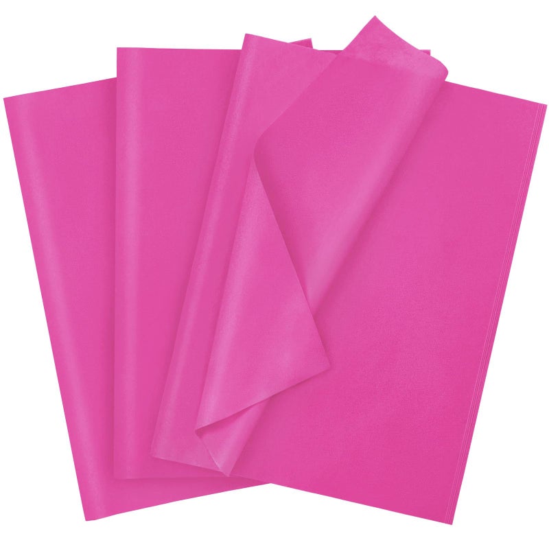 Laidans 120 Sheets 20"X14" Hot Pink Tissue Paper for Gift Bags Wrapping, Art Tissue Paper Bulk for Weddings Birthday Party Crafts Decoration - Image 1