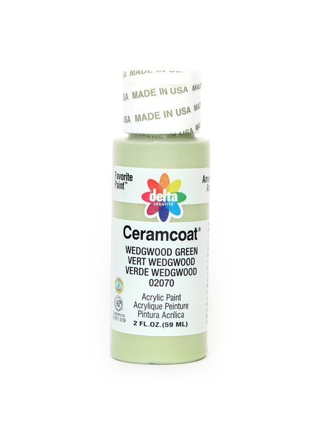 Delta Creative Ceramcoat Acrylic Paint in Assorted Colors (2 oz), 2070, Wedgewood Green - Image 1